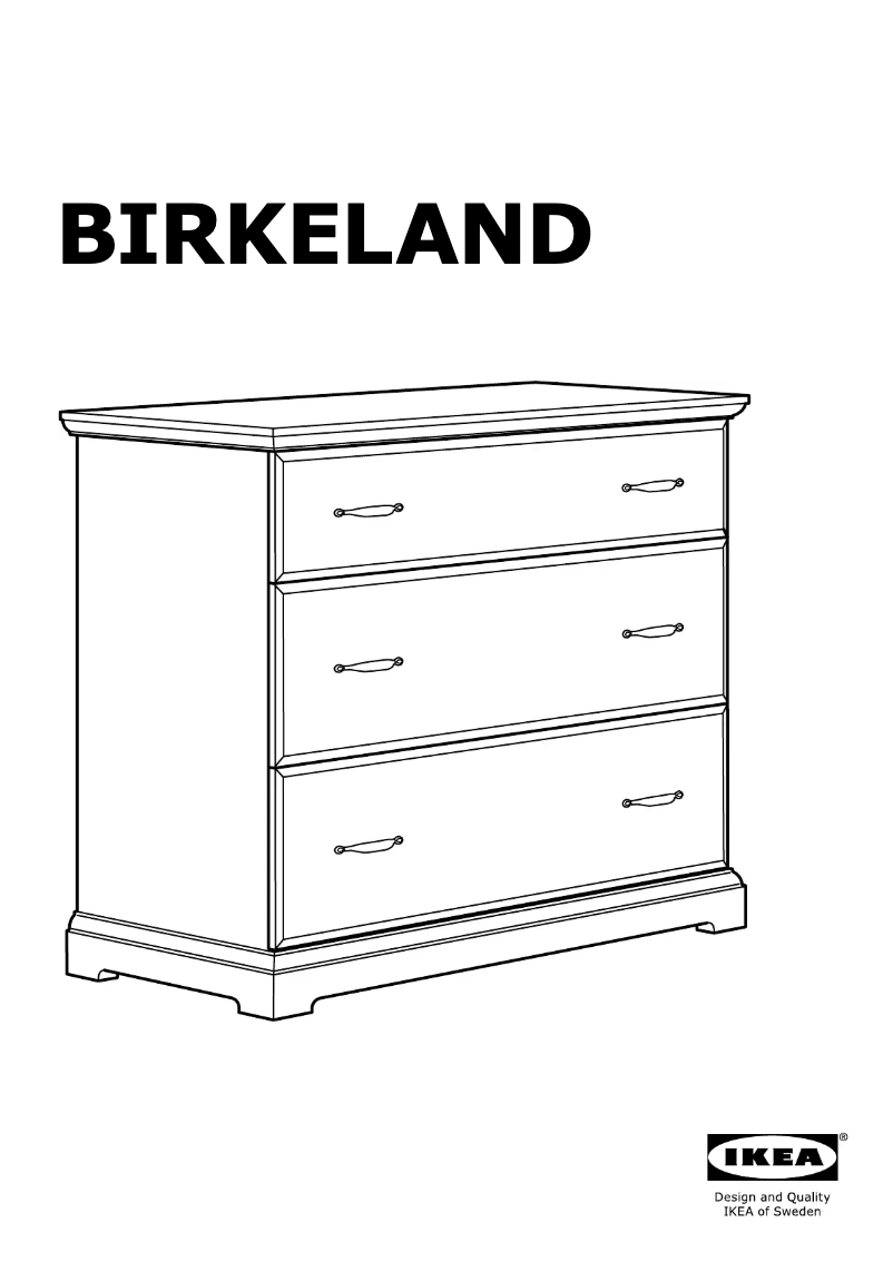 Página 1 del manual Manual de usuario Ikea BIRKELAND