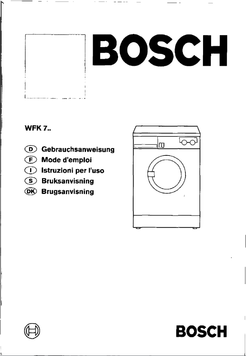Página 1 del manual Manual de usuario Bosch WFK7030