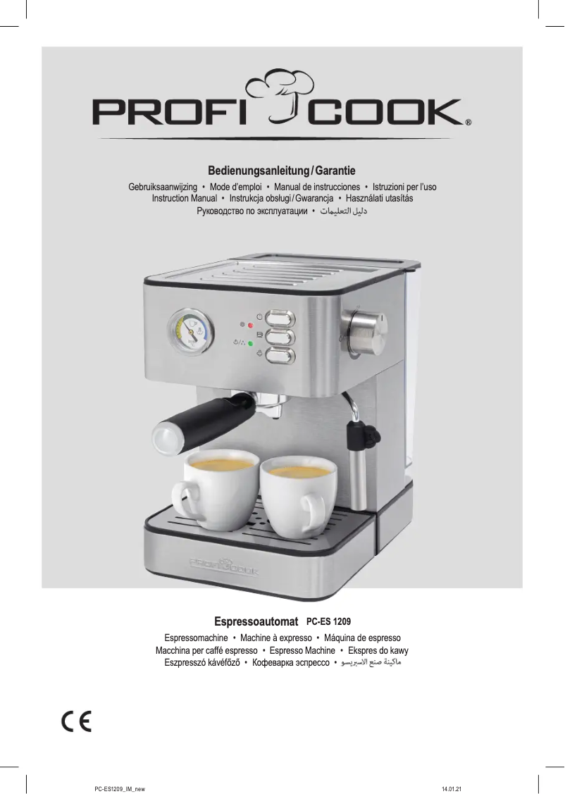 Página nº 1 - Manual de usuario ProfiCook PC-ES 1209