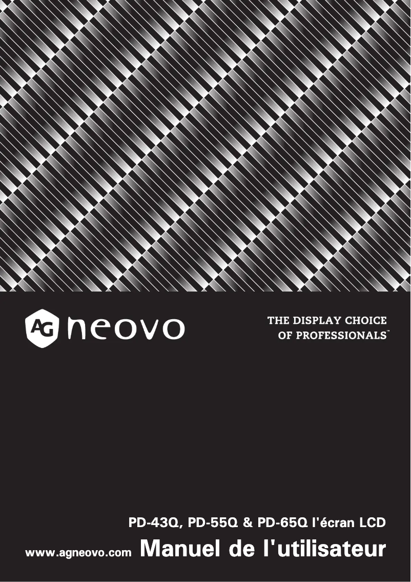 Página 1 del manual Manual de usuario AG Neovo PD-55Q