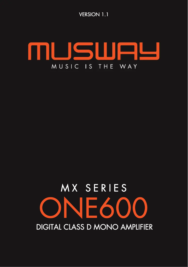 Página 1 del manual Manual de usuario Musway ONE600