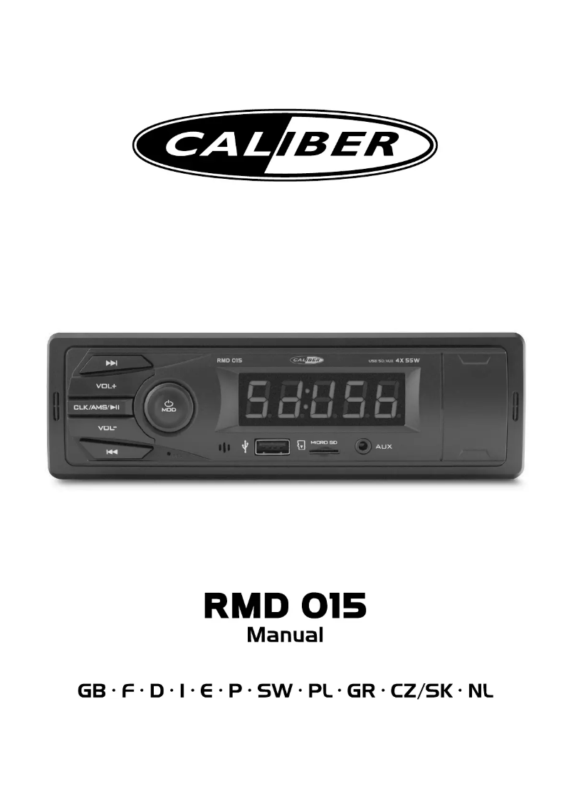 Página 1 del manual Manual de usuario Caliber RMD015