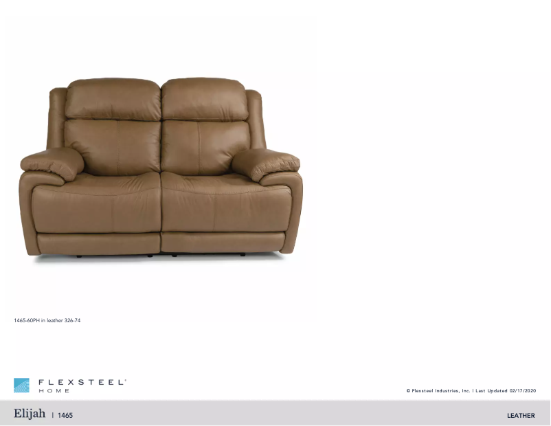 Página 1 del manual Manual de usuario Flexsteel Elijah 1465-60PH