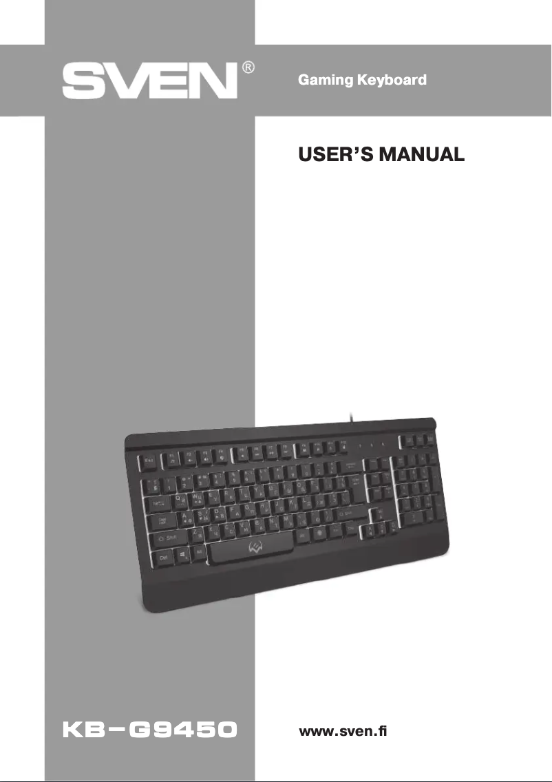 Página 1 del manual Manual de usuario Sven KB-G9450