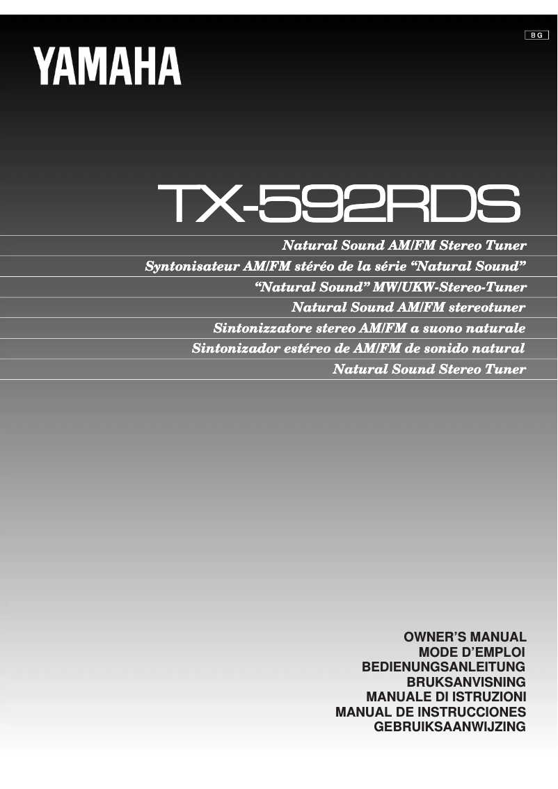 Página 1 del manual Manual de usuario Yamaha TX-592RDS