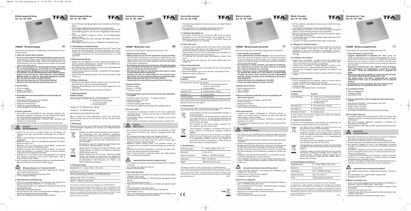 Página nº 1 - Manual de usuario TFA Tango 50.1006.54