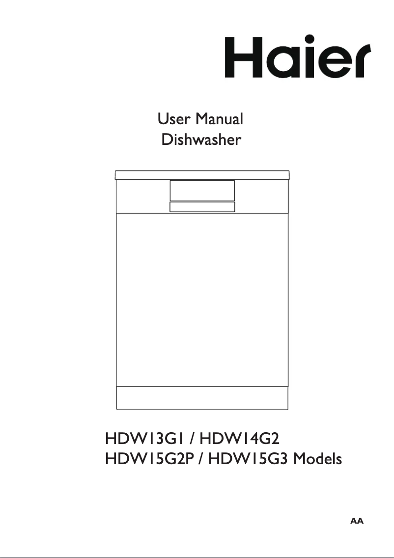 Página 1 del manual Manual de usuario Haier HDW13G1
