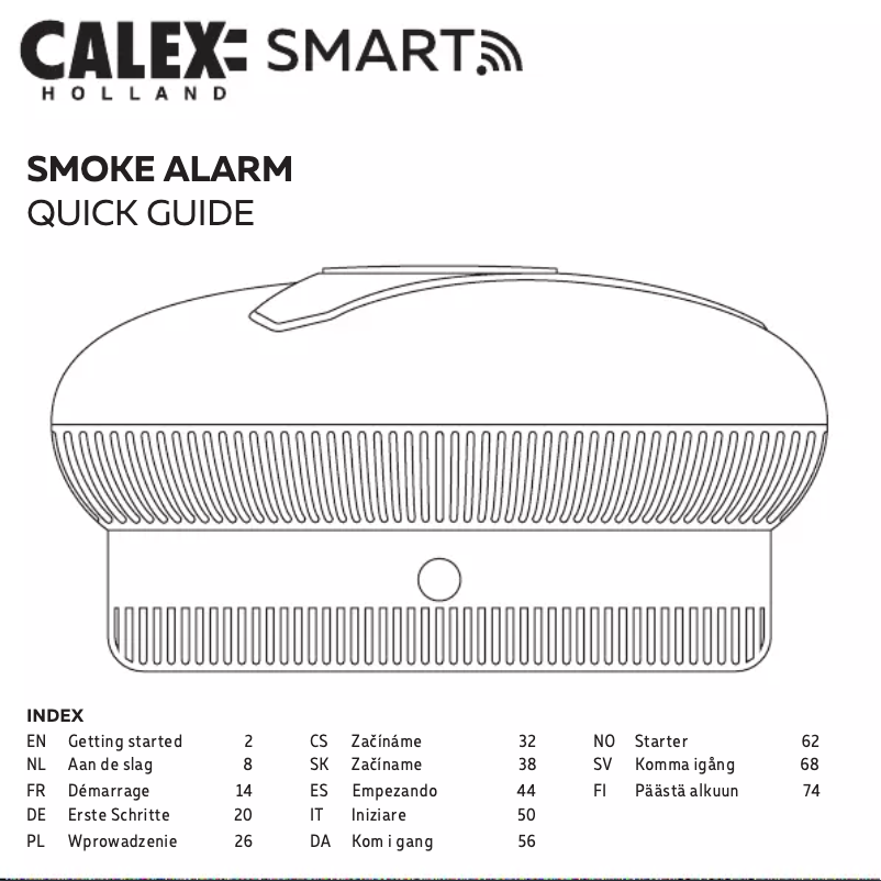 Imagen de la primera página del manual del dispositivo Smoke Alarm