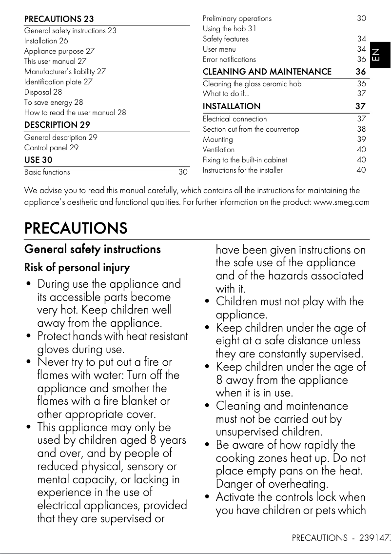 Imagen de la primera página del manual del dispositivo SI5643D1