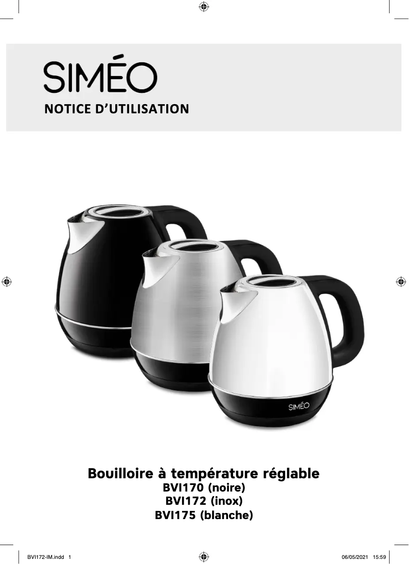 Imagen de la primera página del manual del dispositivo BVI172