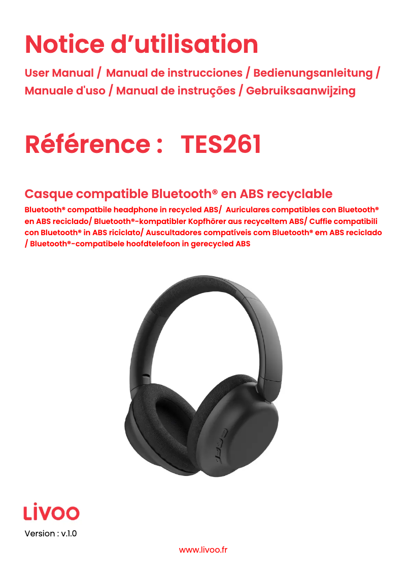 Página 1 del manual Manual de usuario Livoo TES261