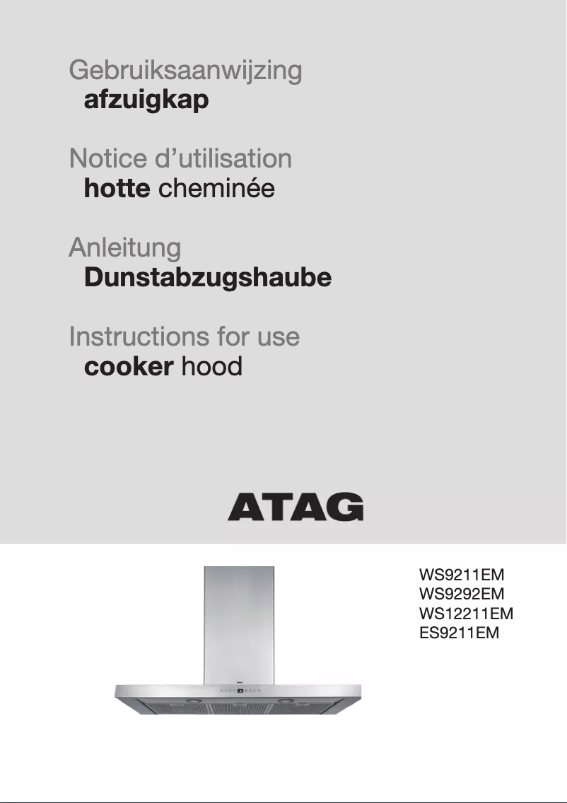 Página 1 del manual Manual de usuario Atag ES9211EM