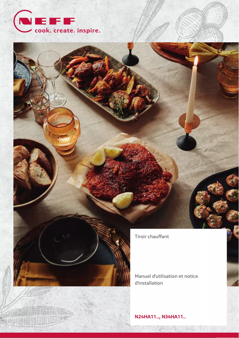 Página 1 del manual Guía de instalación Neff N24HA11N1