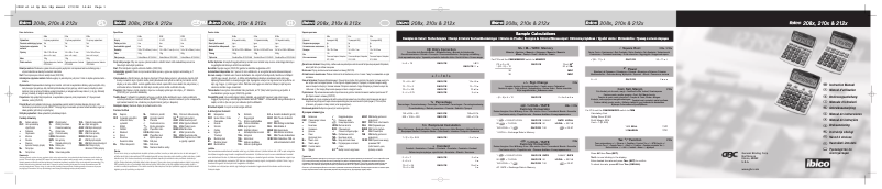 Imagen de la primera página del manual del dispositivo 208x