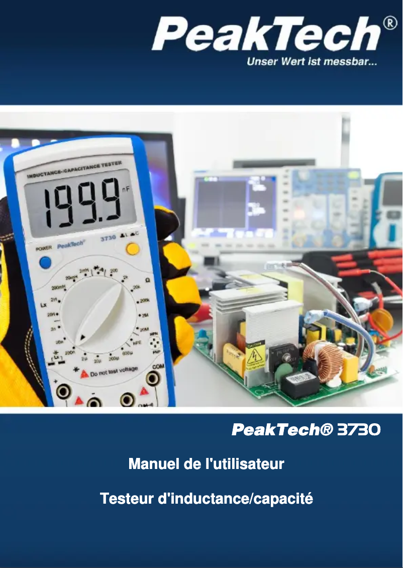 Página 1 del manual Manual de usuario PeakTech 3730