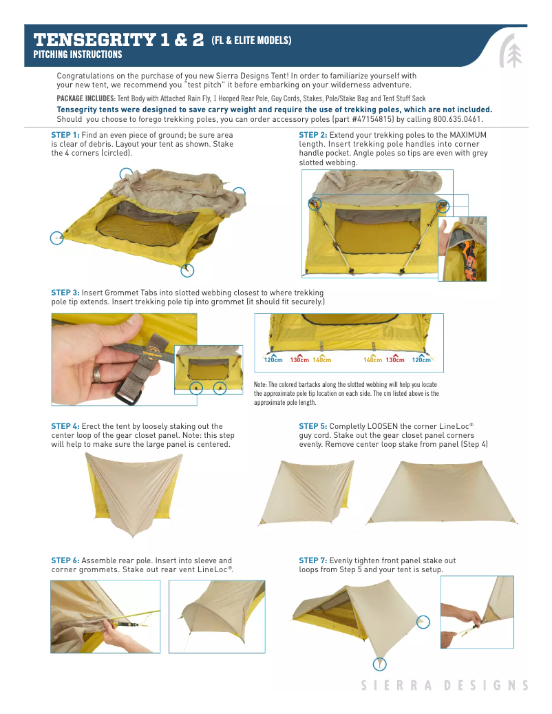 Página 1 del manual Manual de usuario Sierra Designs Tensegrity 2