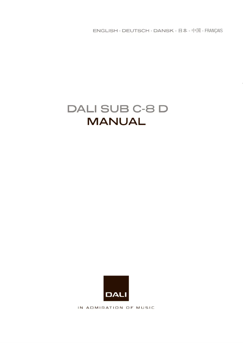 Imagen de la primera página del manual del dispositivo SUB C-8 D