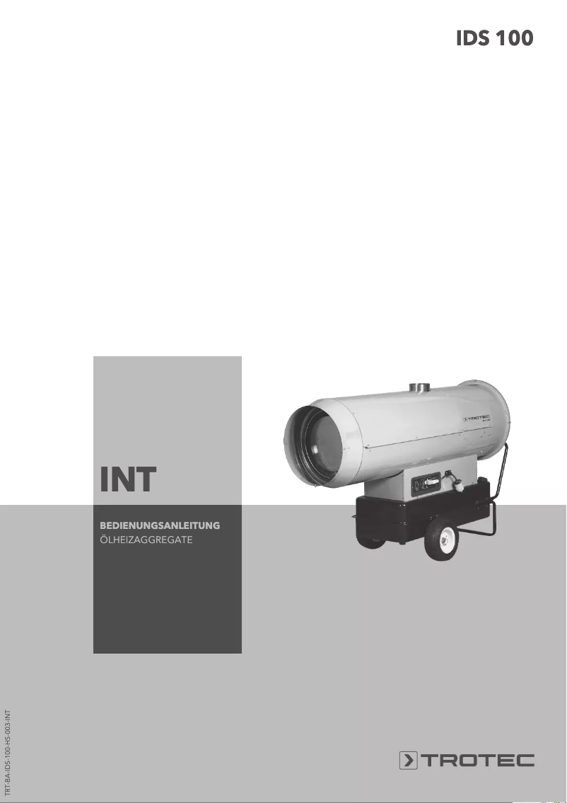 Página 1 del manual Manual de usuario Trotec IDS 100