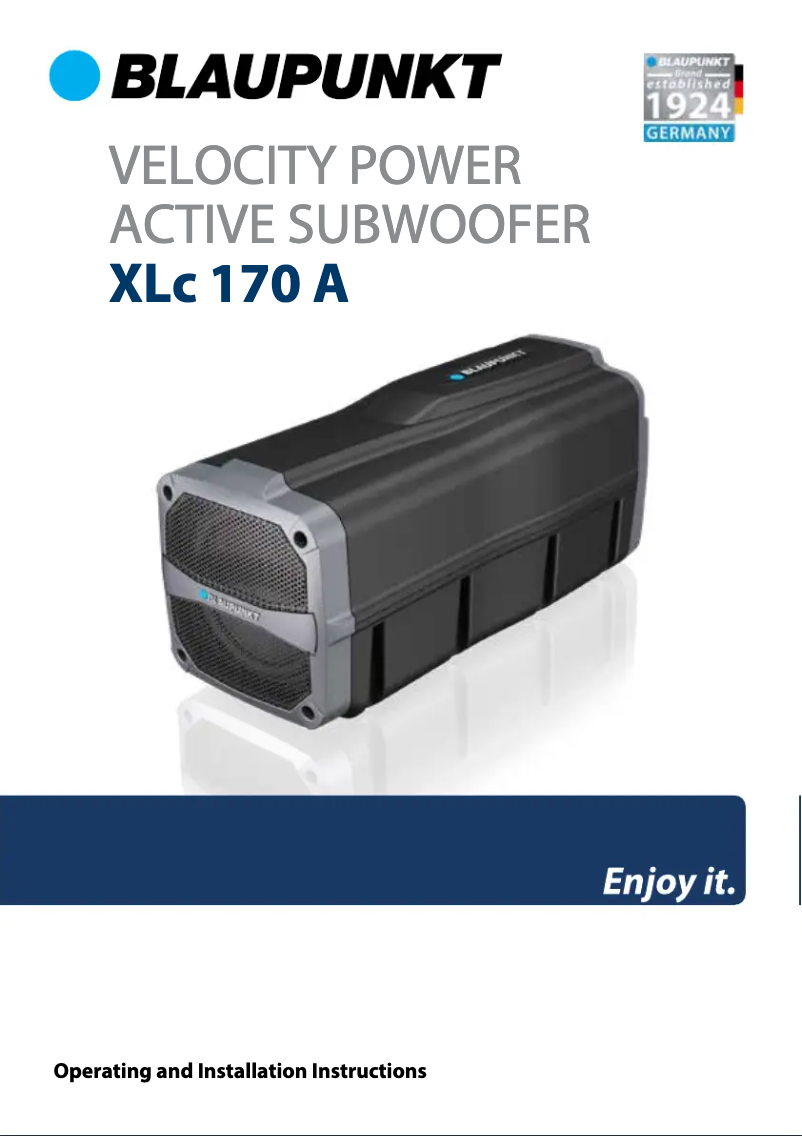 Página 1 del manual Manual de usuario Blaupunkt XLc 170 A