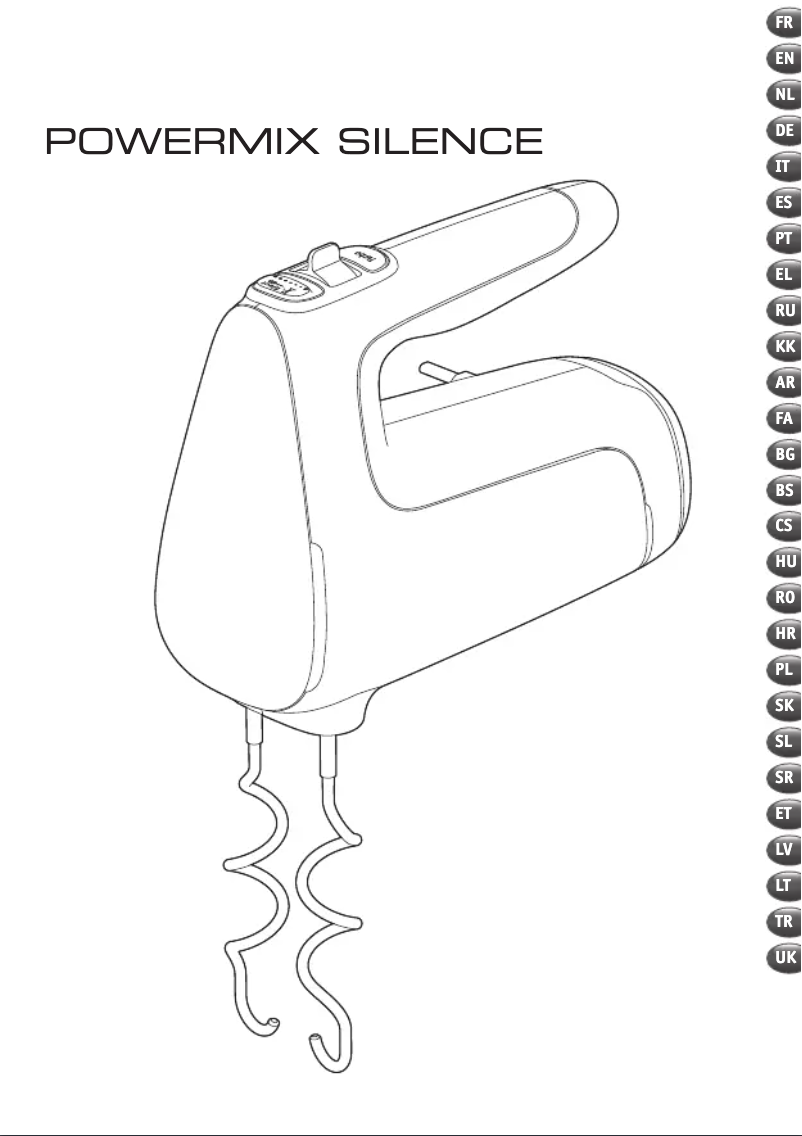 Imagen de la primera página del manual del dispositivo Powermix Silence HT650E