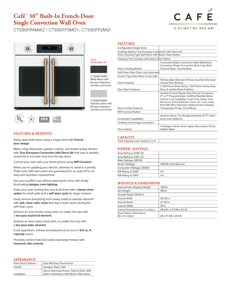 Imagen de la primera página del manual del dispositivo Café CTS90FP4MW2
