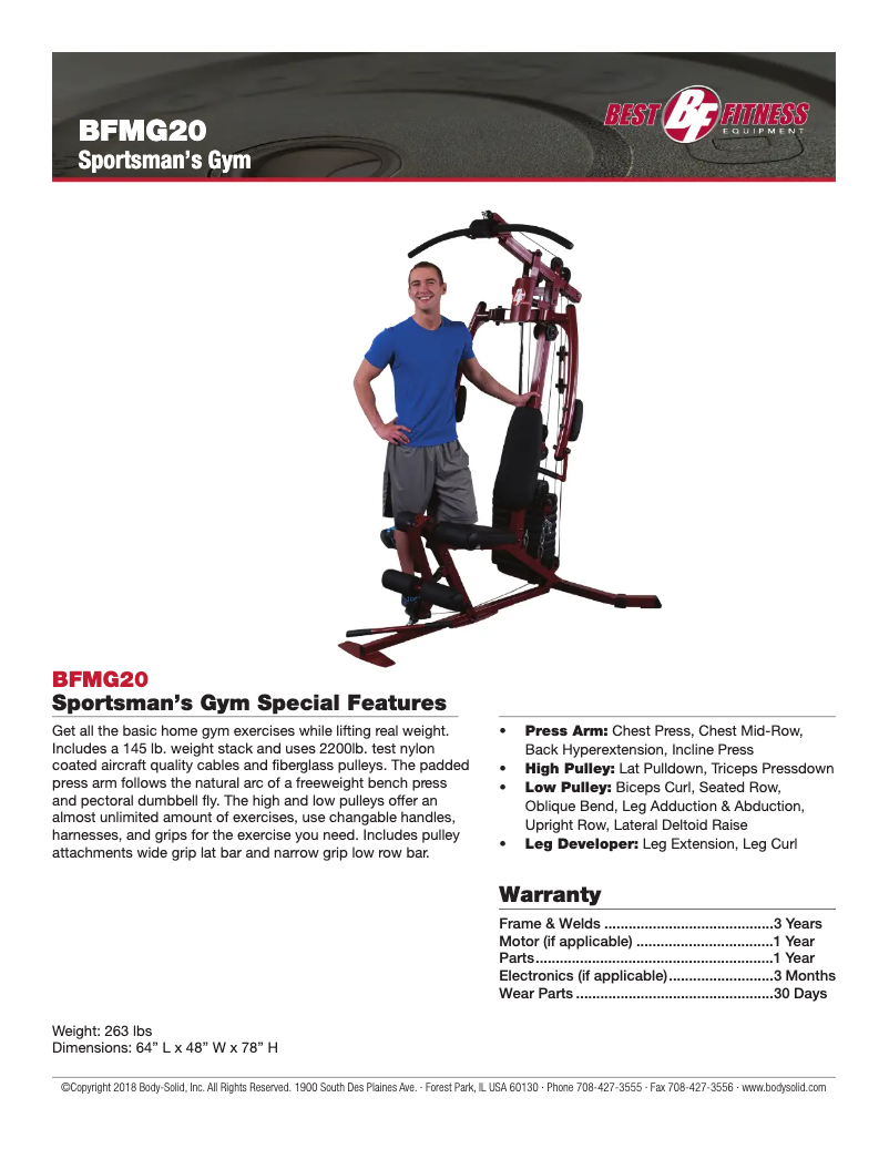 Imagen de la primera página del manual del dispositivo BFMG20