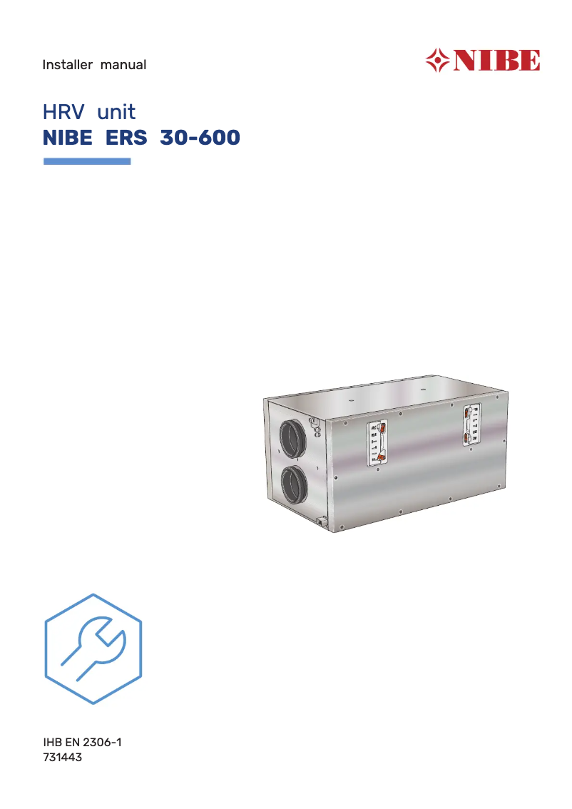 Imagen de la primera página del manual del dispositivo ERS 30-600