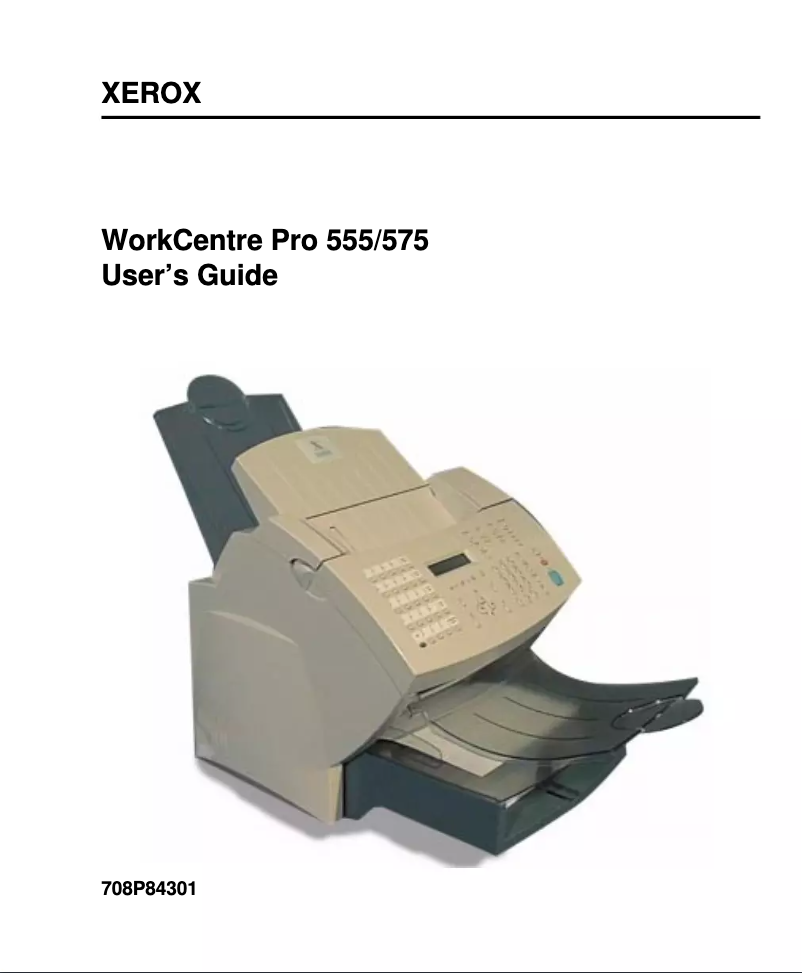 Imagen de la primera página del manual del dispositivo WorkCentre Pro 555