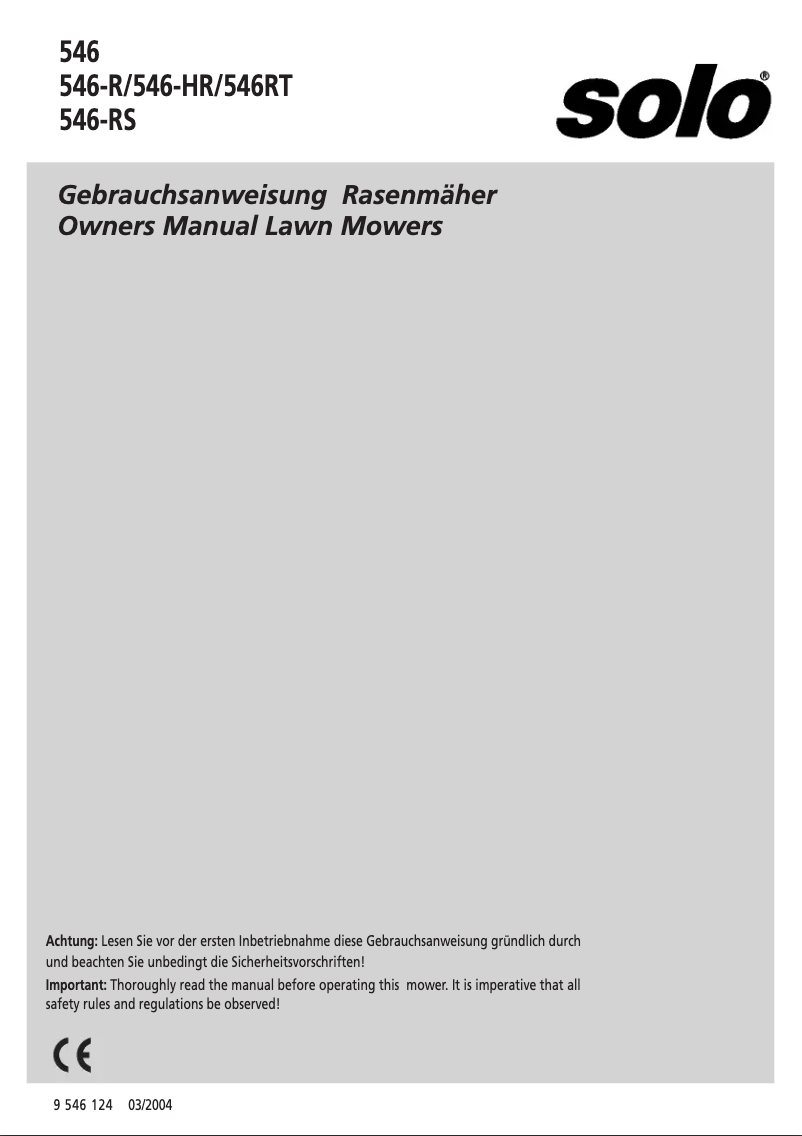 Página 1 del manual Manual de usuario Solo 546-RT
