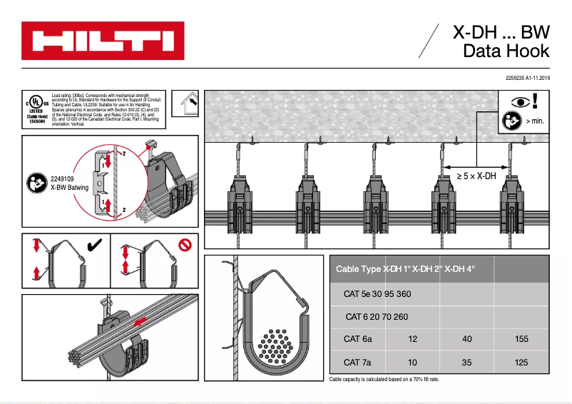Imagen de la primera página del manual del dispositivo X-DH BW