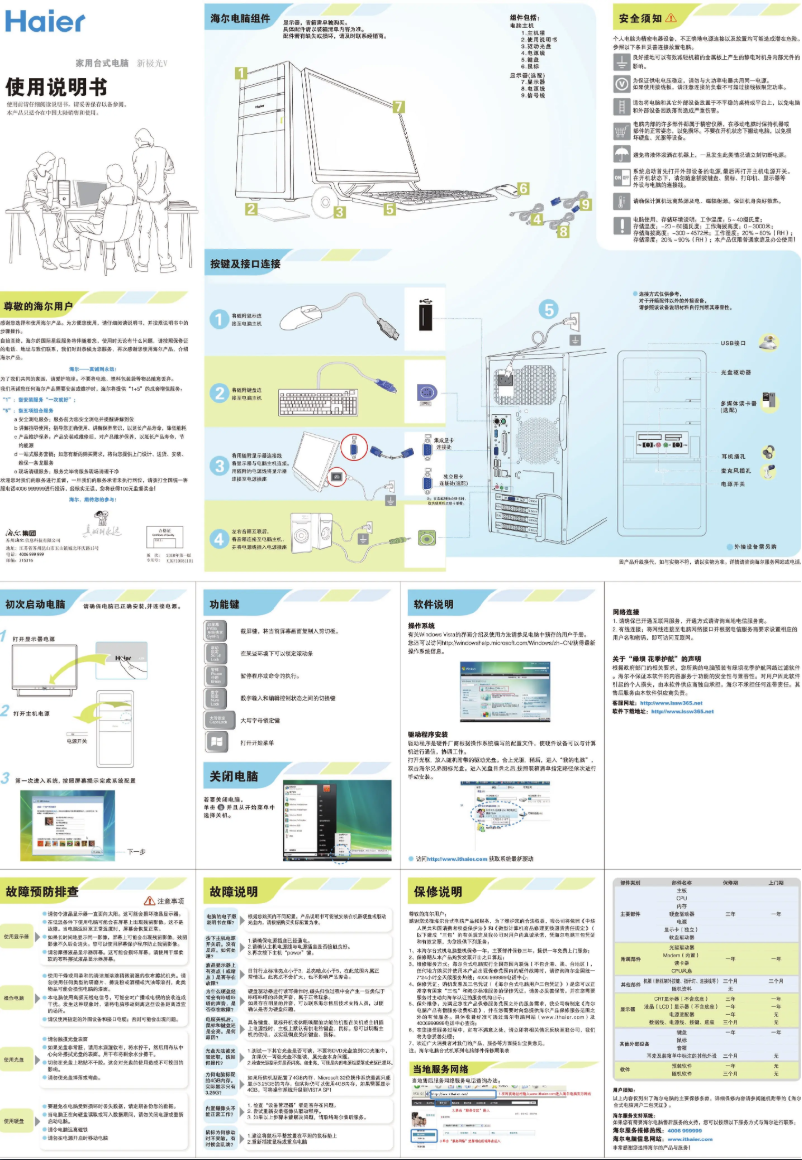 Página 1 del manual Manual de usuario Haier V5-C112