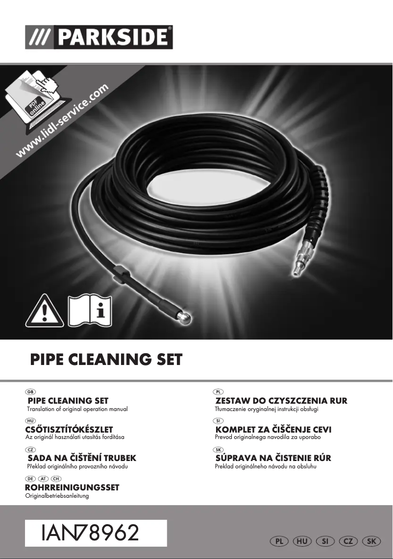 Página nº 1 - Manual de usuario Parkside IAN 78962