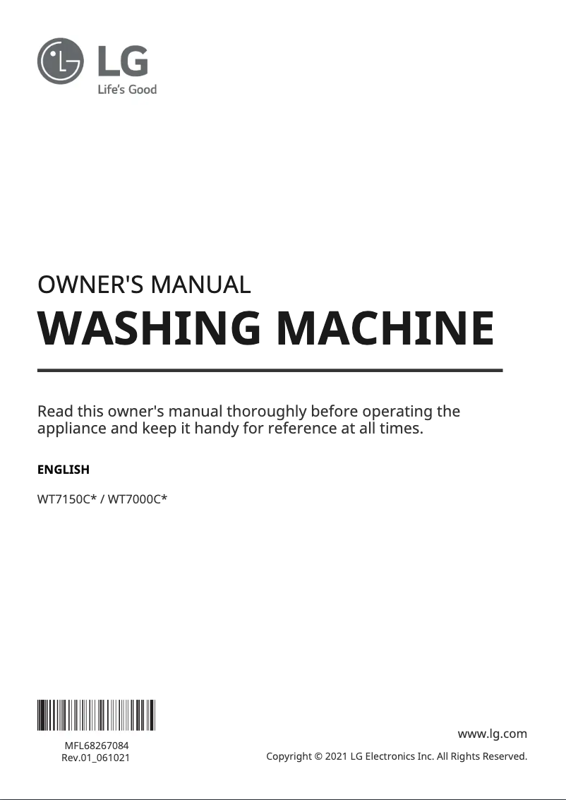 Imagen de la primera página del manual del dispositivo WT7150CM