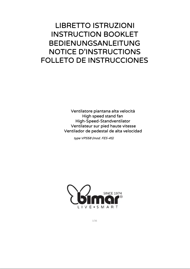 Página 1 del manual Manual de usuario Bimar VPS58