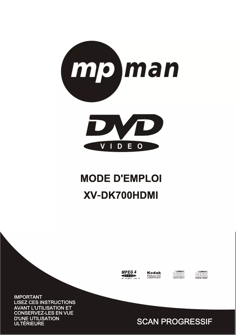 Página 1 del manual Manual de usuario Mpman XVDK700 HDMI