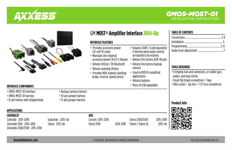 Imagen de la primera página del manual del dispositivo GMOS-MOST-01