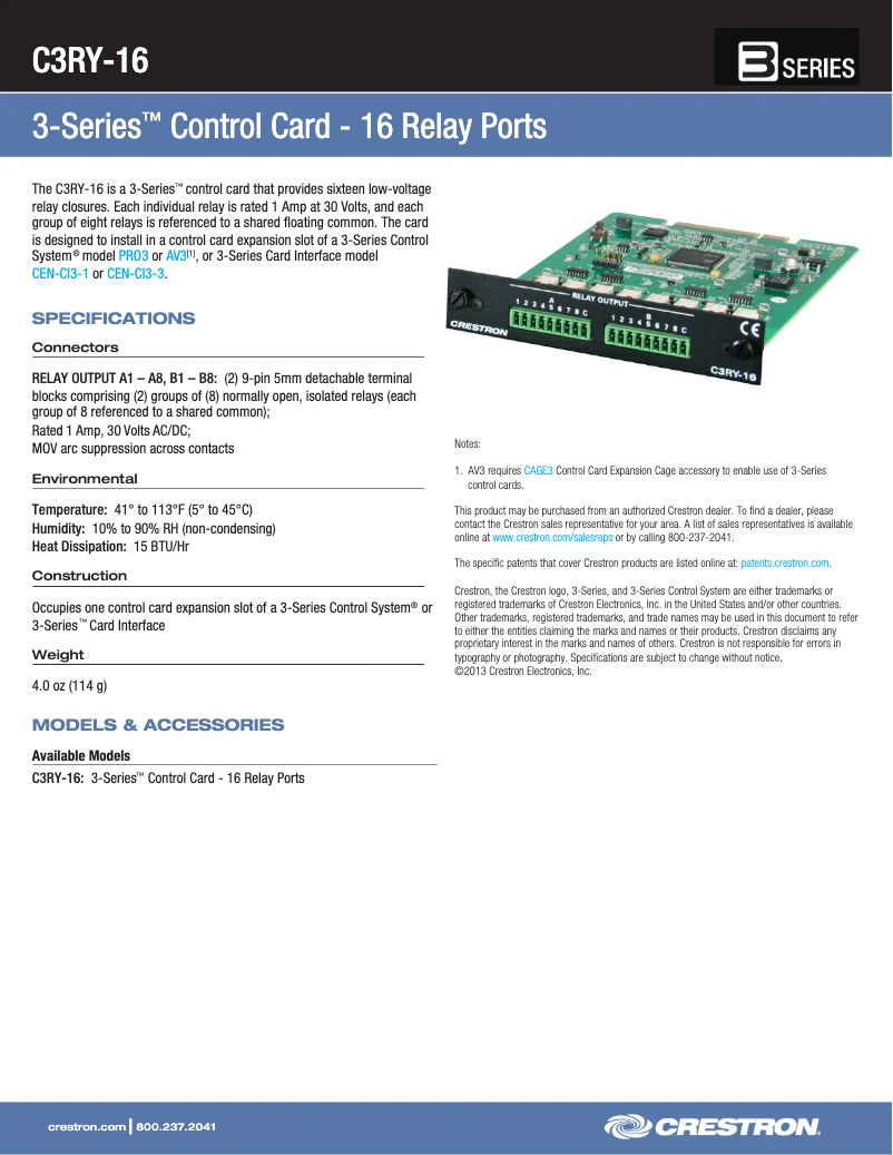 Imagen de la primera página del manual del dispositivo C3RY-16