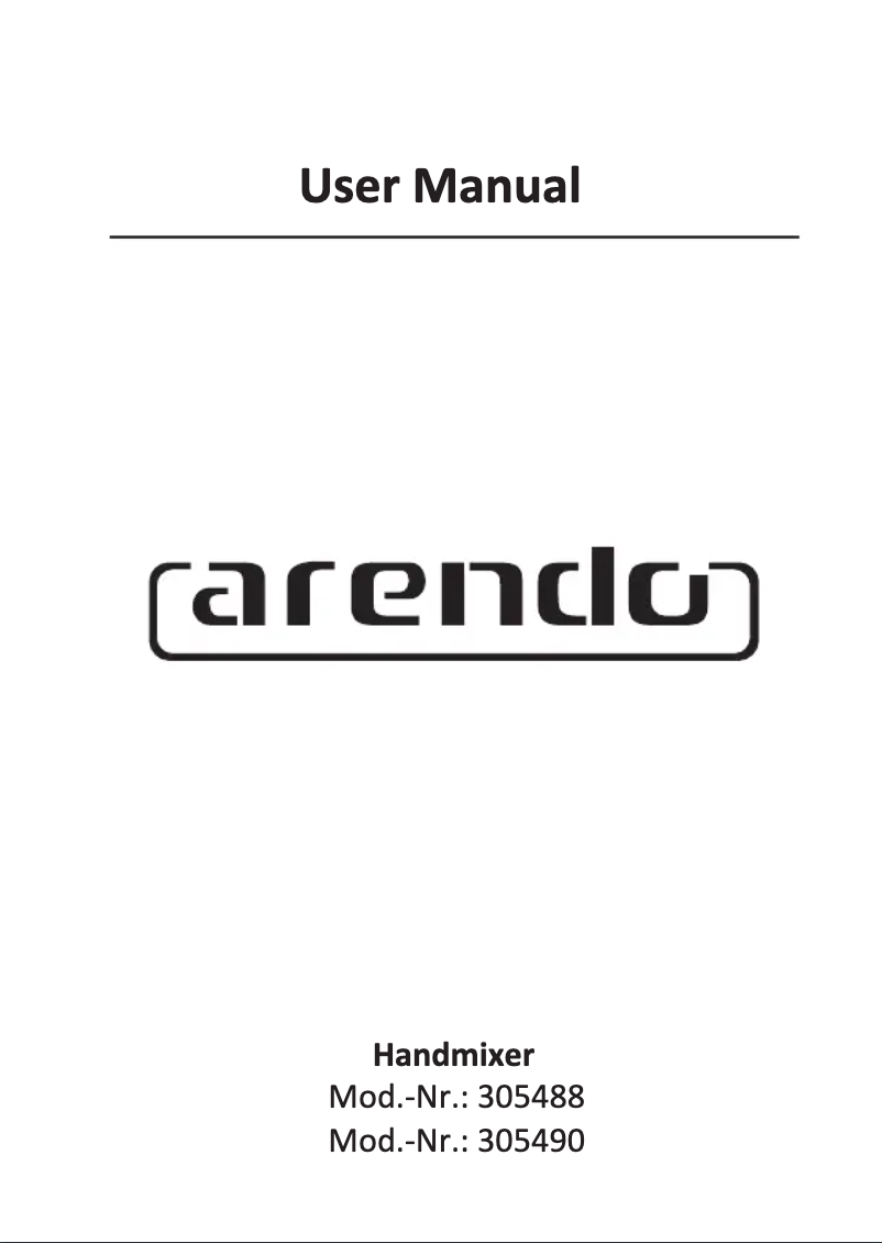Página 1 del manual Manual de usuario Arendo Stir 305490