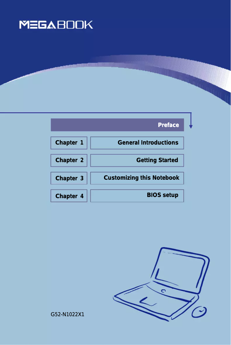 Imagen de la primera página del manual del dispositivo Megabook S425