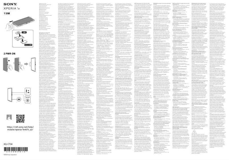 Imagen de la primera página del manual del dispositivo Xperia 1 IV