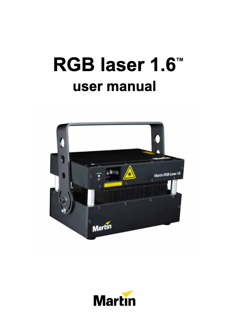 Imagen de la primera página del manual del dispositivo RGB Laser 1 6