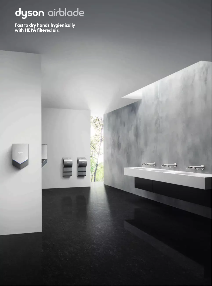 Imagen de la primera página del manual del dispositivo Airblade Wash+Dry