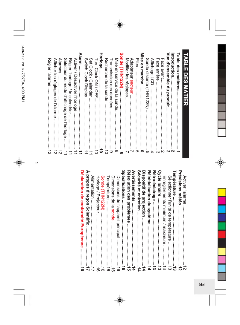 Página 1 del manual Manual de usuario Oregon Scientific BAR623P