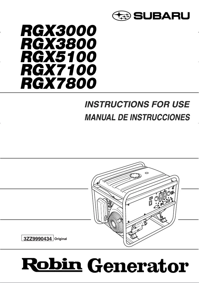 Página 1 del manual Manual de usuario Subaru RGX5100