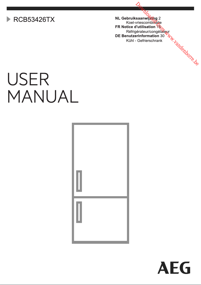 Imagen de la primera página del manual del dispositivo RCB53426TX