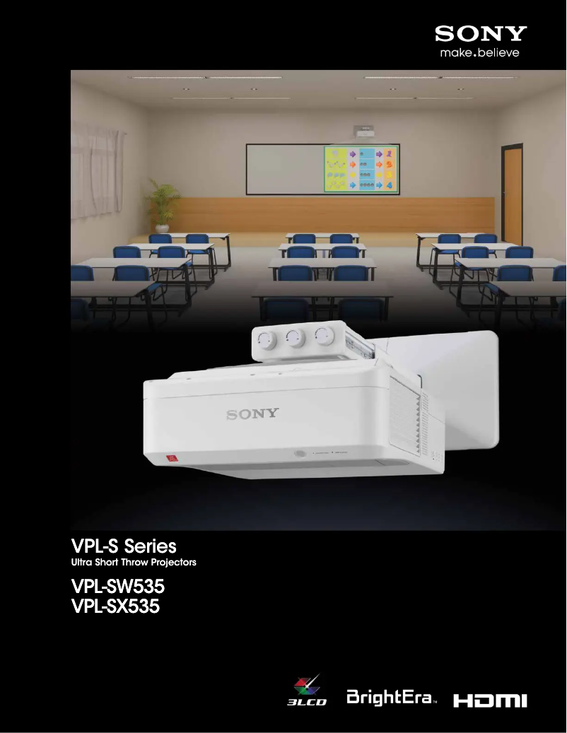 Página 1 del manual Folleto Sony VPL-SW535