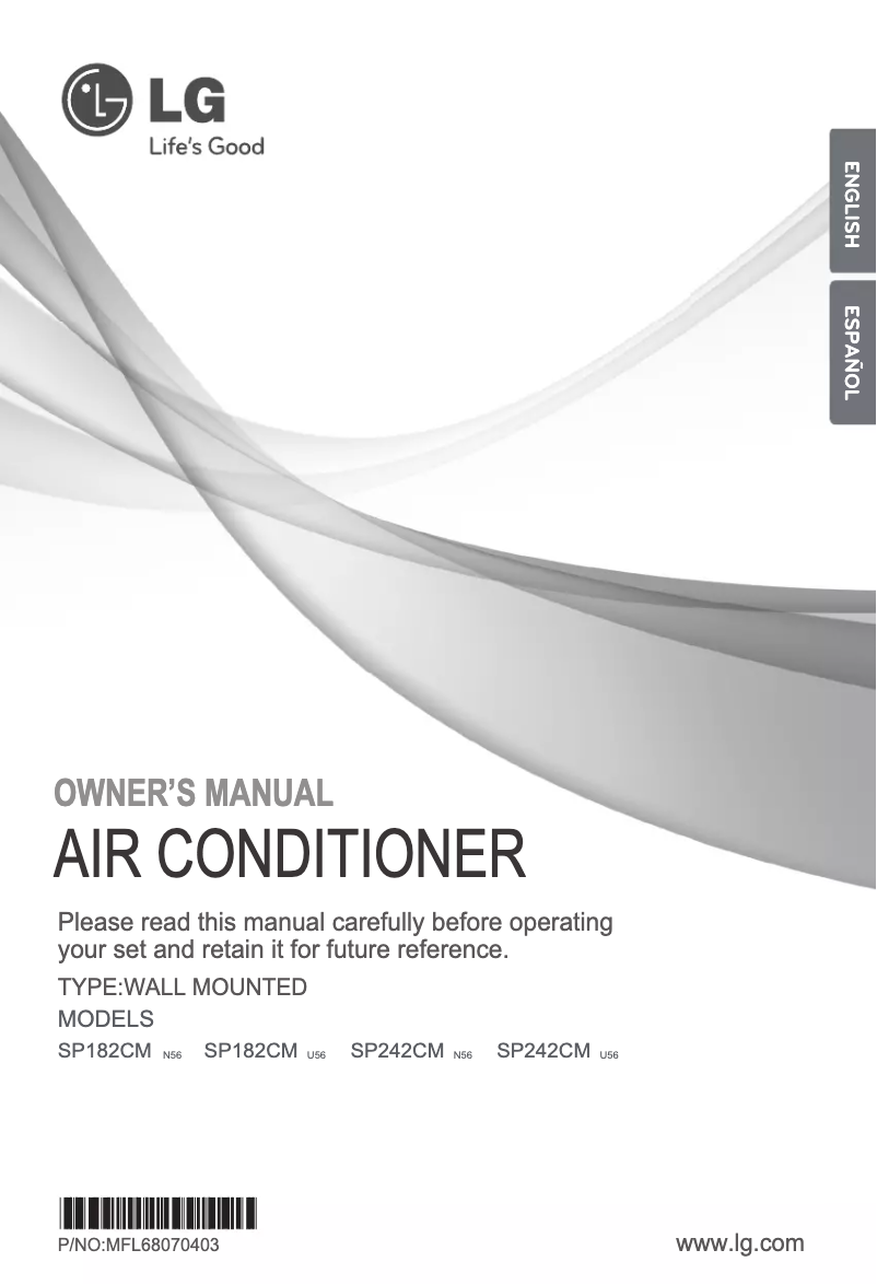 Imagen de la primera página del manual del dispositivo SP242CM