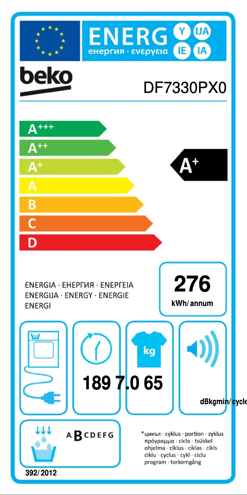 Imagen de la primera página del manual del dispositivo DF7330PX0