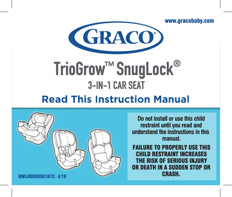 Página 1 del manual Manual de usuario Graco TrioGrow SnugLock