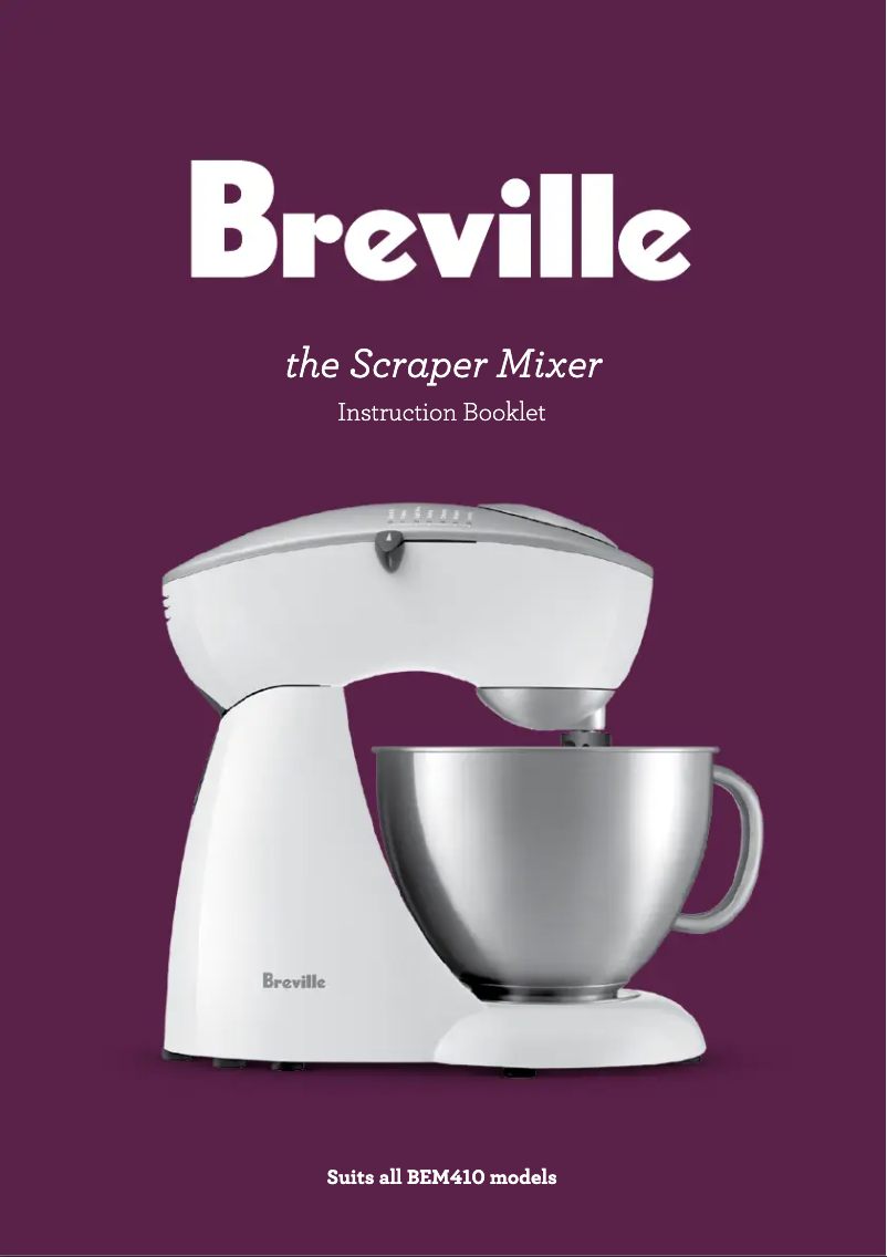 Página 1 del manual Manual de usuario Breville the Scraper Mixer BEM410